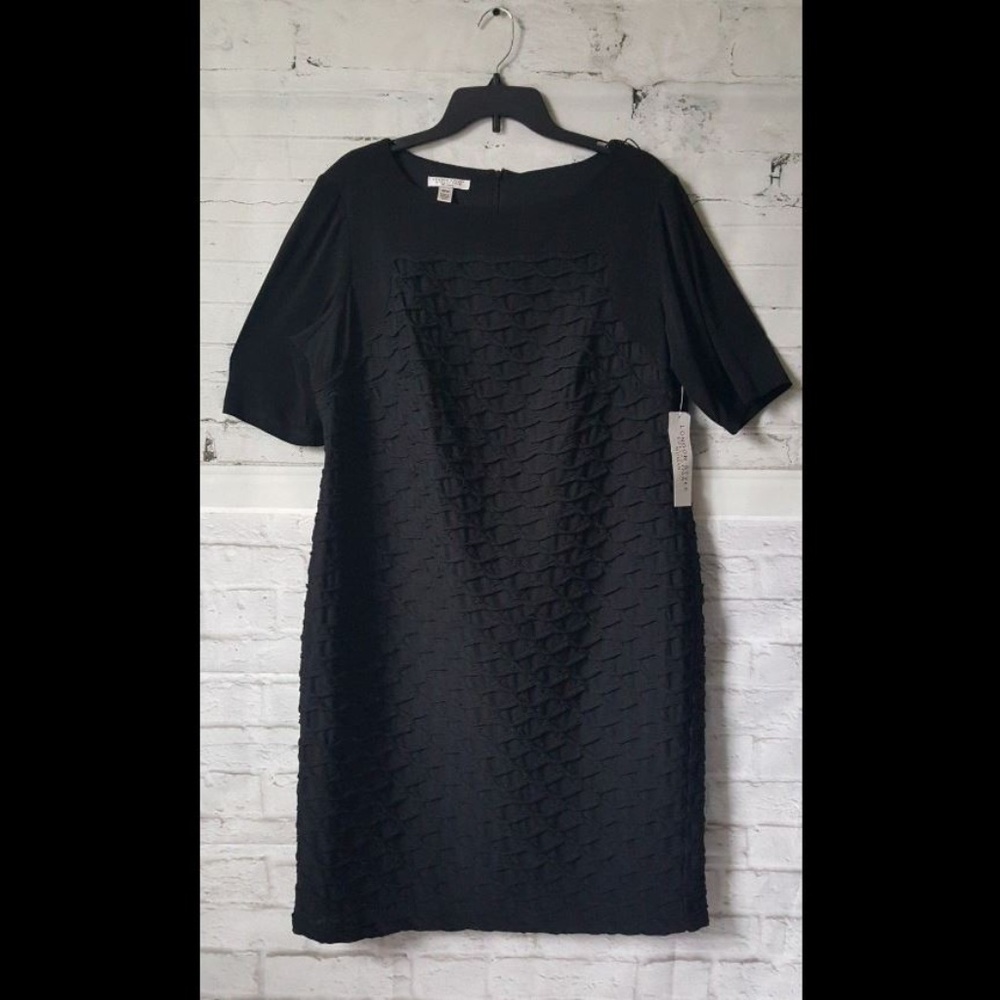 Black Short Sleeve Dress 16W London Style